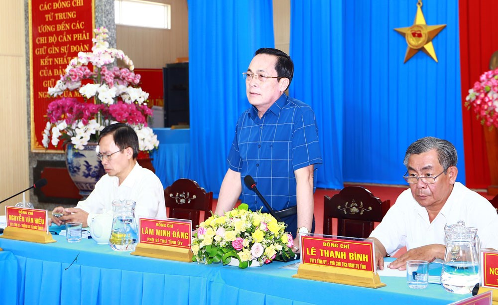 Tỉnh ủy Vĩnh Long thẩm định văn kiện Đại hội Đảng tại 05 xã Càng Long, An Trường, Tân An, Nhị Long và Bình Phú.